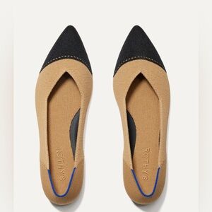 Rothy's The Point II Women's Tan and Black Flats size 11 W